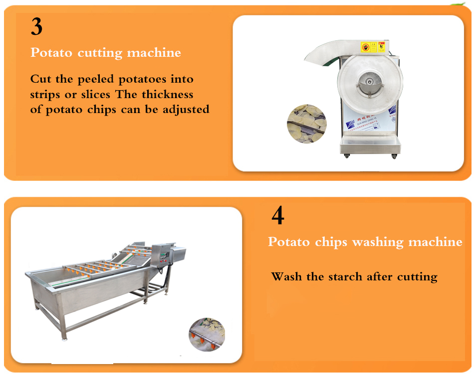 French Fries Making Line Potato Chips Producting Machine Sweet Potato Chips Fried Line